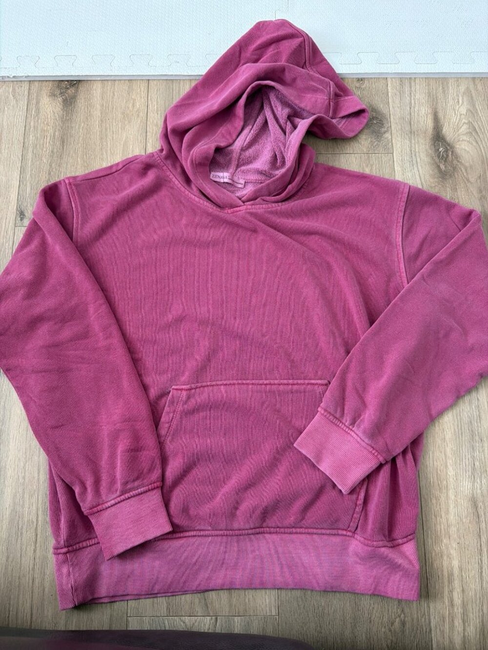 Zenana Womens Pink Hoodie Sweatshirt Size Small Fleece Lined